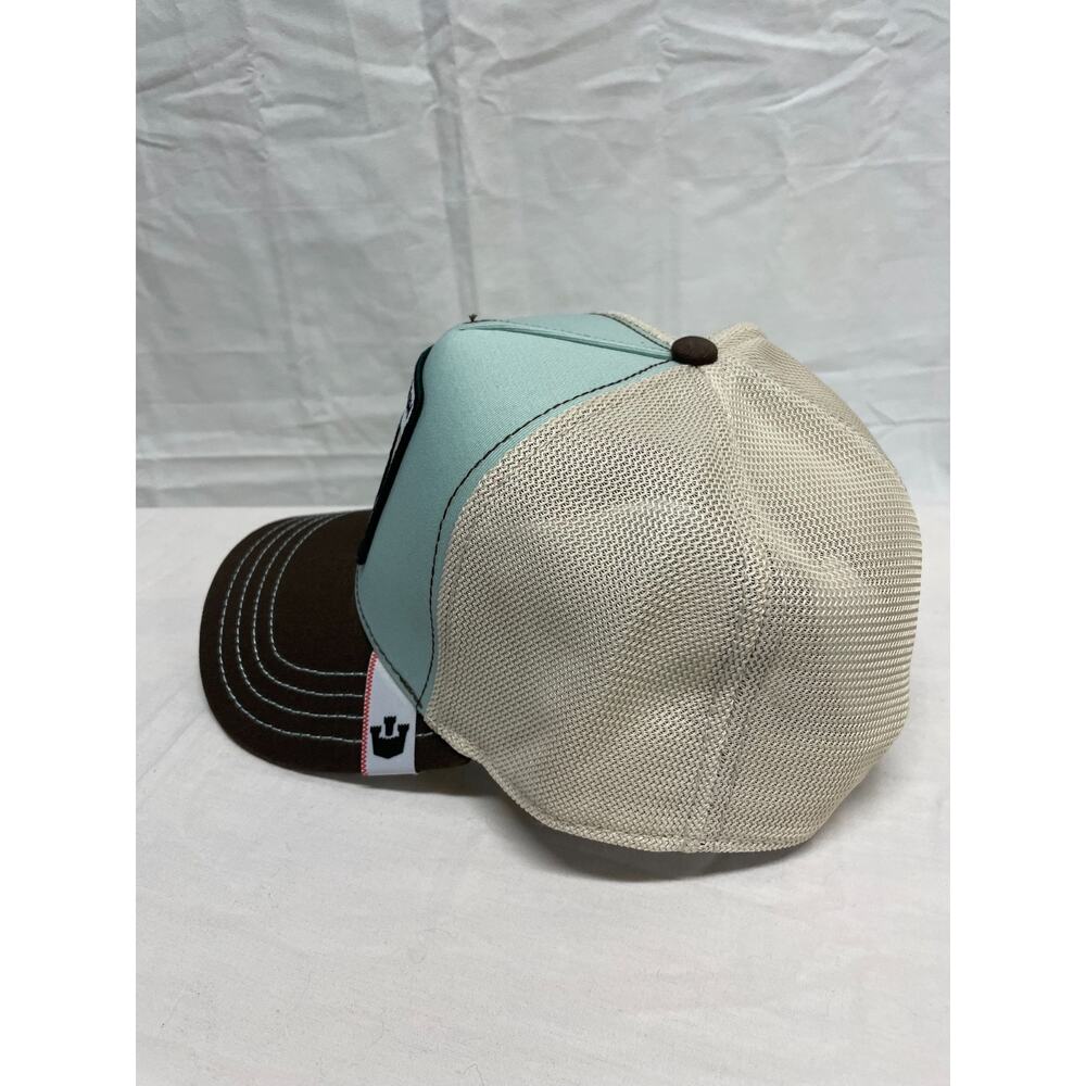 Goorin Bros Mint Green/Brown Cow CASH Embroidered Patch Trucker Snapback Hat NWT - Picture 4 of 8